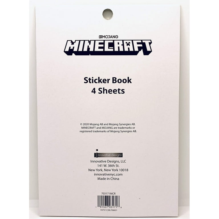 Minecraft Sticker Book with Puffy Stickers 4 Sheets 