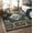 Blue, variant on Well Woven Lizette Dark Blue Traditional Medallion 2'3" x 7'3" Runner Rug