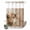 Off-White, variant on No Hook Shower Curtain, Spring Cow Floral Shower Curtains for Bathroom with See Through Top Window, Vintage Brown Wooden Farmhouse Waterproof & Washable Bath Curtain 66"x72"