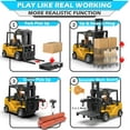 thumbnail image 4 of RC Crane Truck, Remote Control Crane, Full Function Forklift RC Construction Toys Car, 2 Batteries, Spray, Light, Fork Crane Truck Toy Gift for Kids 6+, 4 of 9