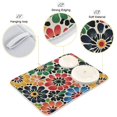 thumbnail image 4 of Yayeee Dish Drying Mat for Kitchen Counter Ultra Absorbent Easy Clean Pad 18x16", Dark Floral, 4 of 7
