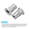 thumbnail image 4 of Unique Bargains M3 Half Hex Body Rivet Nuts, 60 Pack 304 Stainless Steel Flat Head Threaded Insert Nuts, 4 of 5