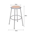 thumbnail image 4 of Hampden Furnishings Flynn Collection 30" Masonite/Steel Stool, Grey, Pack of 2, 4 of 7