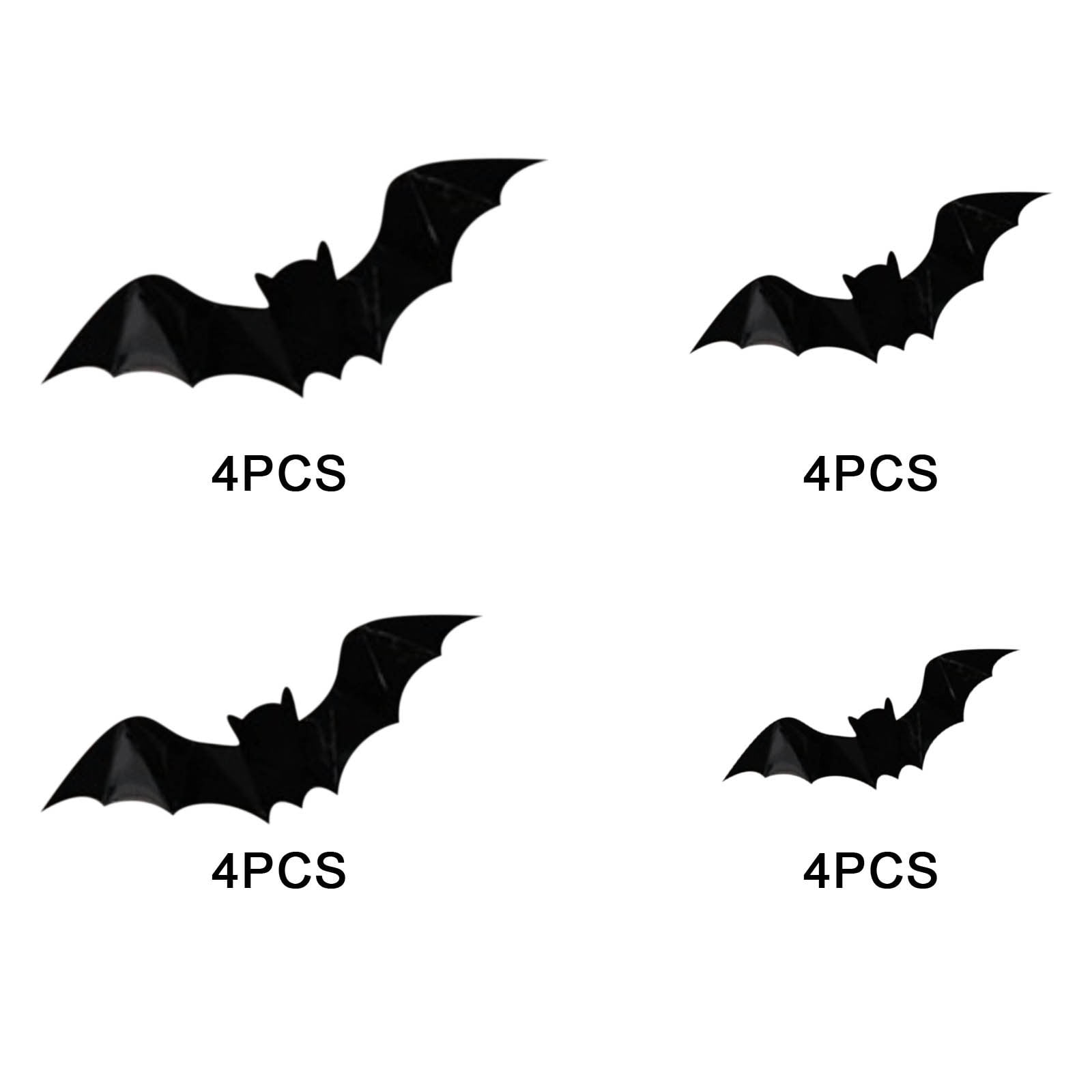 Halloween Décoration 24 Pièces 3D Chauve Souris LED Horreur