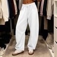 thumbnail image 4 of Sweatpants Women Zaewscy Women's Solid Color Elastic High Waist Wide Leg Sports Curved Knife Sweatpants With Casual Loose Jogging Pants With Pockets Sports Pants, 4 of 9
