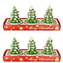 Wdhugt Christmas Candles 2 Pieces Christmas Tealight Candles Handmade Delicate Santas Snowman Acorn Tree Candles for Christmas Home Decoration Gifts for Home Party Decoration