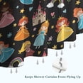 thumbnail image 6 of Black Princess Castle Pattern Shower Curtain 36"x72" ,Bathroom Decorative Shower Curtains Set with 12 Hooks,Modern Waterproof Washable Shower Curtain, 6 of 6