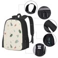 thumbnail image 4 of DouZhe Lightweight Backpack, Travel Outdoor Hiking Bag School Bookbag Casual Daypack Retro Leaves Texture Prints Backpacks for Women Men, 4 of 7