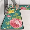 thumbnail image 2 of Kitchen Rugs Sets Of 2,Pioneer Flower Floral Print Pattern Anti Fatigue Kitchen Mat Rugs Non Slip Washable,Decorative Kitchen Floor Mats for Kitchen,Sink,Laundry,17"x47"+17"x47", 2 of 5