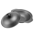 thumbnail image 3 of CIMAXIC 1 Pc Strong Cast Iron Casserole Yellow Stewed Chicken Rice Pot With Lid,8.66"X7.09"X2.36", 3 of 4