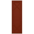thumbnail image 5 of Ekena Millwork 18"W x 63"H True Fit PVC Bungalow Fixed Mount Shutters, Pepper Red (Per Pair - Hardware Not Included), 5 of 9