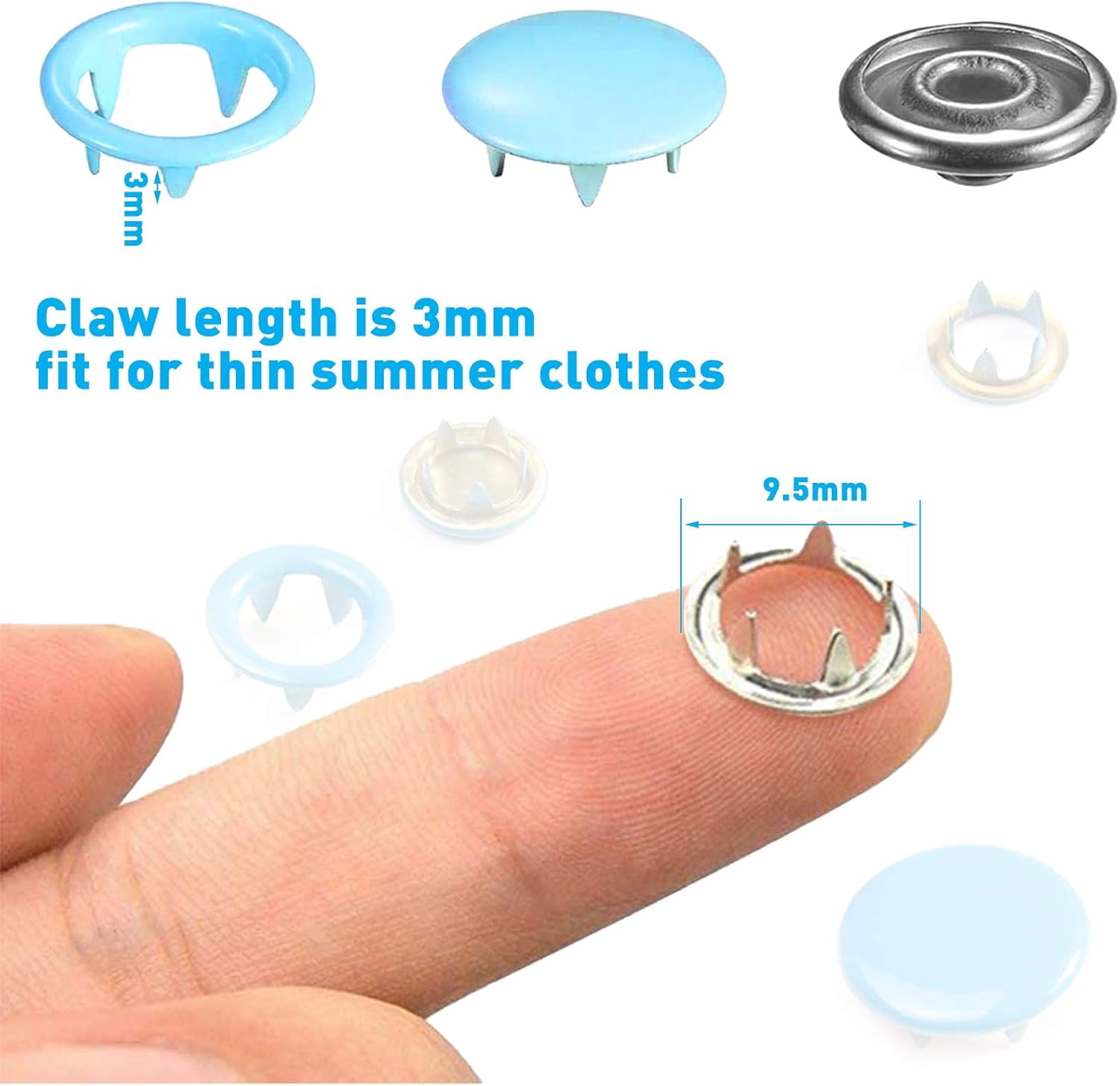 Snap Fasteners Pliers for Fabric, Easy to Use Snap Button Installer Tool for Baby Clothes, Shirts, Jeans & DIY Crafts, Precision Work Assured