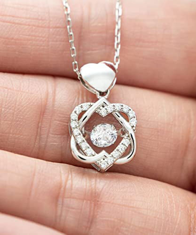 Don't Make Me Use My Mum Voice Heart Knot Silver Necklace, Mum Jewelry, Perfect Gifts For Mum from Son, Gifts for Mothers Day, Gift ideas for mom, What to get mom for her birthday, Christmas gifts for