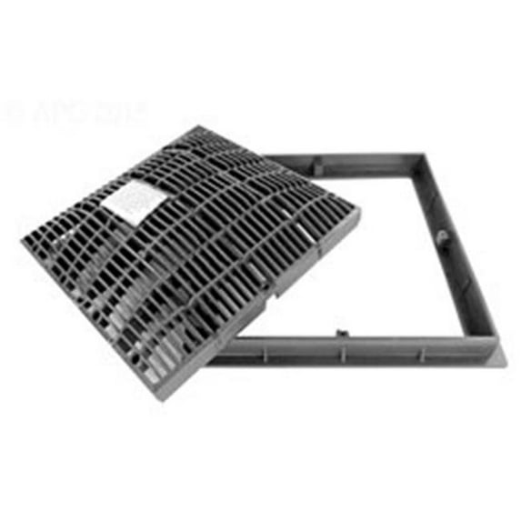 9 x 9 in. Frame & Grate - Dark Grey