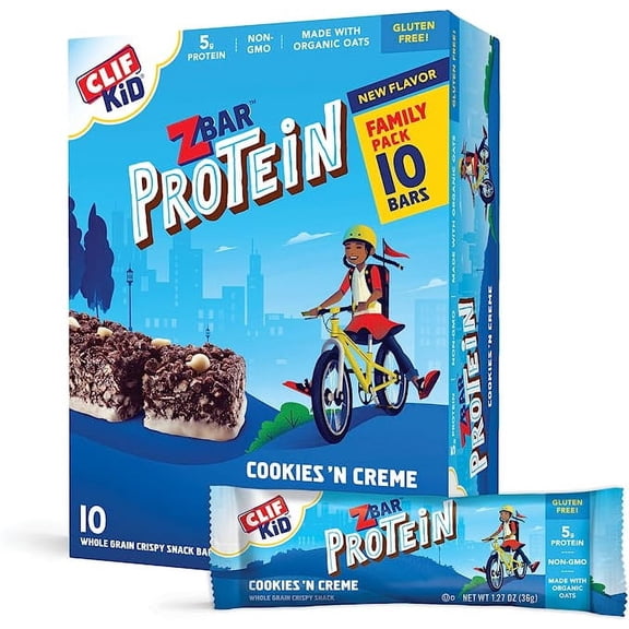 Clif Kid Zbar - Zbar Protein Cky/crm 5ct - Case Of 6-5/1.27oz