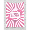 thumbnail image 1 of Barbara Tapestry, Radial Background with Name in Rectangle in the Middle Grunge Illustration, Wall Hanging for Bedroom Living Room Dorm Decor, 40W X 60L Inches, Pale Pink and White, by Ambesonne, 1 of 2