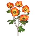 thumbnail image 1 of Orange Poppy Bush Artificial Flowers, 1 of 1