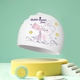 thumbnail image 2 of Children's Silicone Swimming Caps - Cute Cartoon Design for Pool and Beach Activities Adjustable Fit for Various Ages, 2 of 3
