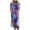 Blue summer dresses for women, variant on Wycnly Summer Dresses for Women Beach Fashion Loose Sikt Shift Pocket Midi Dresses Short Sleeve V-Neck Tie-Dye Print Knee-Length 2024 Dress Blue m