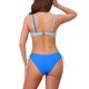 thumbnail image 3 of INSPIRAR CHIC Conjuntos de Bikini de Color Contrastante con Cruce Frontal para Mujeres, Top con Tirantes y Parte Inferior de Triángulo, Trajes de Baño, Azul Medio, 3 of 5