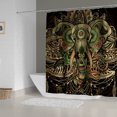 thumbnail image 5 of 1pc Elephant Flower Shower Curtain Set - Soft and Durable Bathroom Compartment Shower Curtain with 12pcs Plastic Hooks, 5 of 5