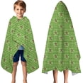 thumbnail image 3 of Green Bigfoot Pattern Hooded Bath Towel，50"x30" for Ages 3 To 12 Kids, Quick Dry Lightweight Soft Microfiber Hood Beach Towel Cover Up for Kids, 3 of 7