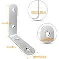 20Pack Stainless Steel L Shape Brackets, 2" x 2" Corner Brace, Heavy