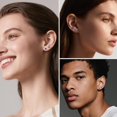 thumbnail image 2 of Limerencia Hypoallergenic Cartilage Earrings for Women Men, 4 Pairs Titanium Stud for Sensitive Ears,20G Screw Back with Cubic Zirconia 3/4/5/6mm Piercing Jewelry, 2 of 6