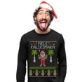 thumbnail image 2 of Tstars Mens Ugly Christmas Sweater Mele Kalikimaka Hawaiian Santa Themed Christmas Gift Funny Humor Holiday Shirts Xmas Party Christmas Gifts for Him Long Sleeve T Shirt Ugly Xmas Sweater, 2 of 7