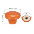 thumbnail image 2 of Uxcell 5pcs Ceramic Drawer Knobs Mushroom Shape Door Pull Handles Orange 38x28mm, 2 of 6