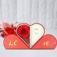 thumbnail image 4 of Caja de regalo para San Valentín | Joyero de doble apertura con collar, anillo y pendientes de corazón | Empaquetado romántico con rosas, 4 of 4