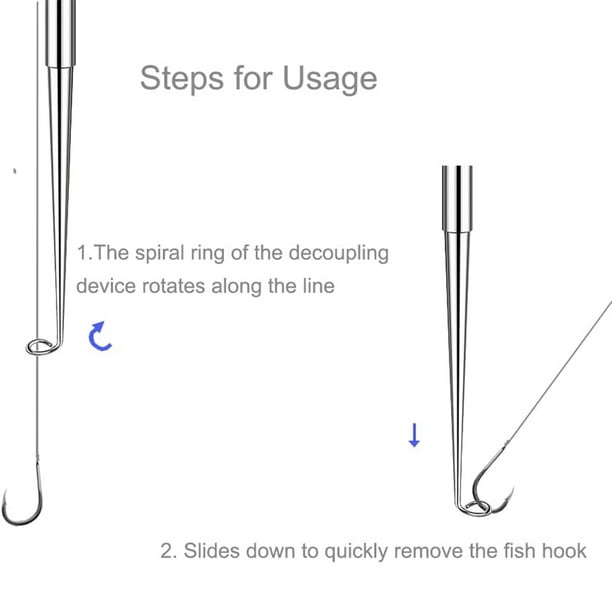 Fishing Hook Quick Removal Device Quick Fish Hook Remover Fish Hook  Detacher Fish Hook Disconnect Device Fish Hook Removal Tool Fishing  Accessory for