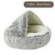 thumbnail image 1 of Nuevo 2 en 1 cueva con capucha invierno gato caliente cama para perros redondo suave largo Casa de perro de felpa cama para perros pequeños perrera gatos nido para mascotas, 1 of 4