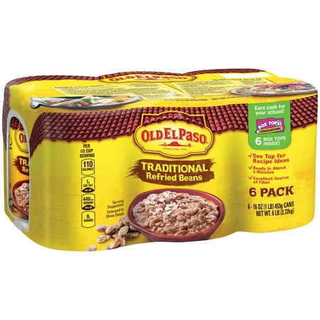 Product of Old El Paso Traditional Refried Beans, 6 pk./16 oz. [Biz (Best Refried Beans Brand)