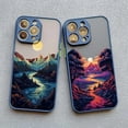 thumbnail image 2 of Funda de teléfono Sunrise Scenery para iPhone 15 14 Plus Pro Max 13 12 11 Pro Max Mini XR X XS 7 8 Plus SE Gorgeous Mountain River Cover, 2 of 5
