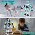 thumbnail image 3 of HPROMOT RC Robot Toy for Kids Remote Control Robot Toy, Smart Gesture Sensing Rechargeable & Programmable Robot Walking Dancing Singing Chirstmas Gift for 3-15 Years, 3 of 7