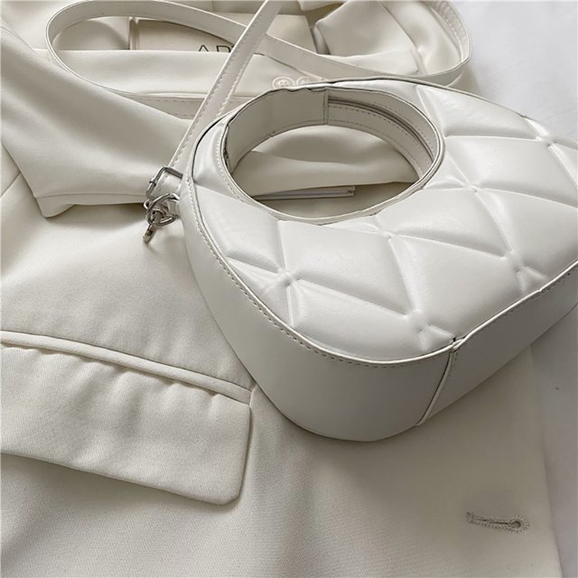 Bolsa cruzados de moda Diseño de nicho redondo de cuero PU para mujer (Blanco) Ehuebsd Para Estrenar