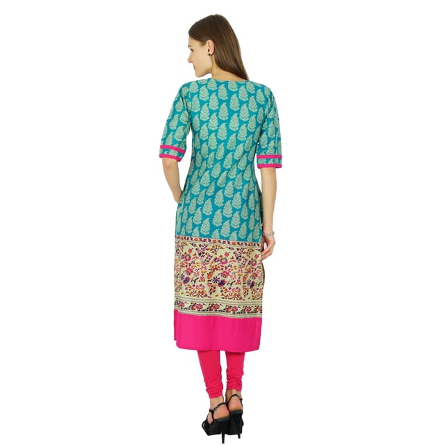 Phagun Kurta Bollywood de Designer Indienne pour Femmes Kurti Ethnique Tunique en Coton Robe