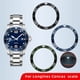 thumbnail image 2 of Esfera con bisel de cerámica luminosa azul, verde y negra para reloj Longines Comcast L3, escala de anillo exterior de 39 a 41 mm, repuesto L3.742, 2 of 5