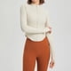 thumbnail image 4 of Top corto elástico alto para mujer, camisas de Yoga de manga larga de LICRA, ropa deportiva, chaqueta de entrenamiento, ropa de gimnasio, traje deportivo, 4 of 5