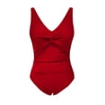 thumbnail image 7 of SCSAlgin Swimsuit Women One Piece Tummy Control Bathing Suit for Women Modest V Neck Swimwear, 7 of 7