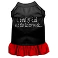 thumbnail image 4 of Pet Dog  Cat Dress Screen Printed, "I Really Did Eat The Homework", 4 of 10