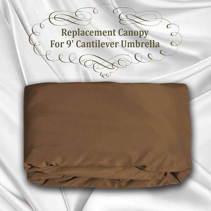 9ft Umbrella Top Cover Only Canopy 8rib Patio Replacement Canopy Outdoor (Canopy Only)