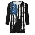 thumbnail image 5 of BLTIBY Womens Blouse Summer Independence Day Printed Round Neck Short Sleeve Shirts Loose Novelty Graphic T-Shirts Fashion Casual Pullover Tops 2025 Multicolor S, 5 of 5