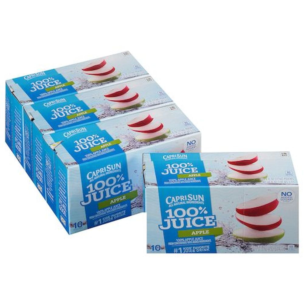 Capri Sun 100 Percent Apple Splash Juice, 6 Ounce -- 40 per Case.
