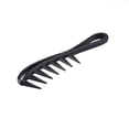 thumbnail image 6 of Plastic Wide Tooth Comb Curly Hair Detangle Brush Hair Styling Tool (Black), 6 of 7