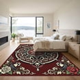 thumbnail image 3 of ODIKA 4'x6' Machine Washable Non-Slip Area Rug, Gothic Burgundy High Traffic Rug, Red, 1286832, 3 of 7