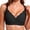 2-black, variant on Jelly Bra for Women, Wireless Seamless Full Coverage Bra with Embossed Floral Texture & Scalloped Edge