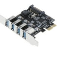 thumbnail image 3 of Adaptador de Expansión USB 3.0 4 Puertos Shamjiam Controlador de Concentrador Tarjeta de Expansión PCI Express, 3 of 9