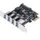thumbnail image 3 of 1pc Reemplazo 4 puertos USB 3.0 Controlador de concentrador Adaptador de tarjeta de expansión Convertidor jinwen  Tarjeta de expansión PCI Express, 3 of 8